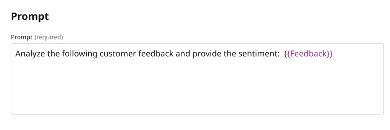 prompt example with input parameter in curly braces