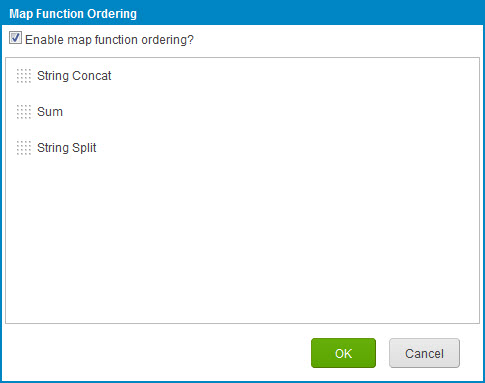 Map Function Ordering dialog