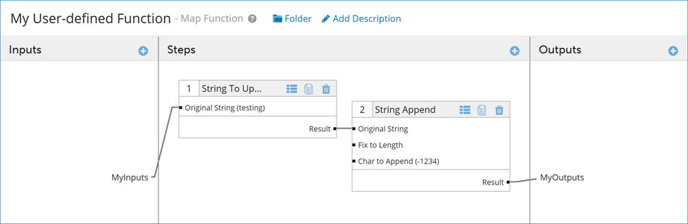Example of a two-step user-defined function