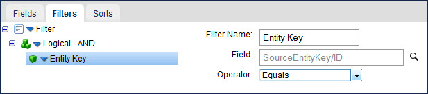 Operation component page Filter tab.