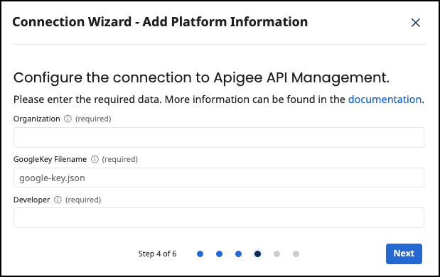 How to Apigee - Connection Wizard - Add Platform info