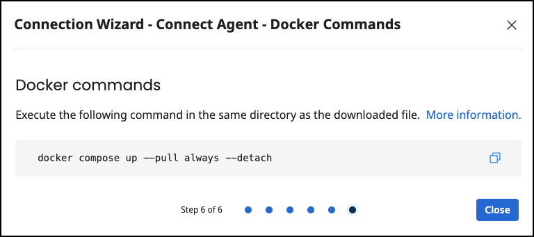 How to - Connection Wizard - Docker commands