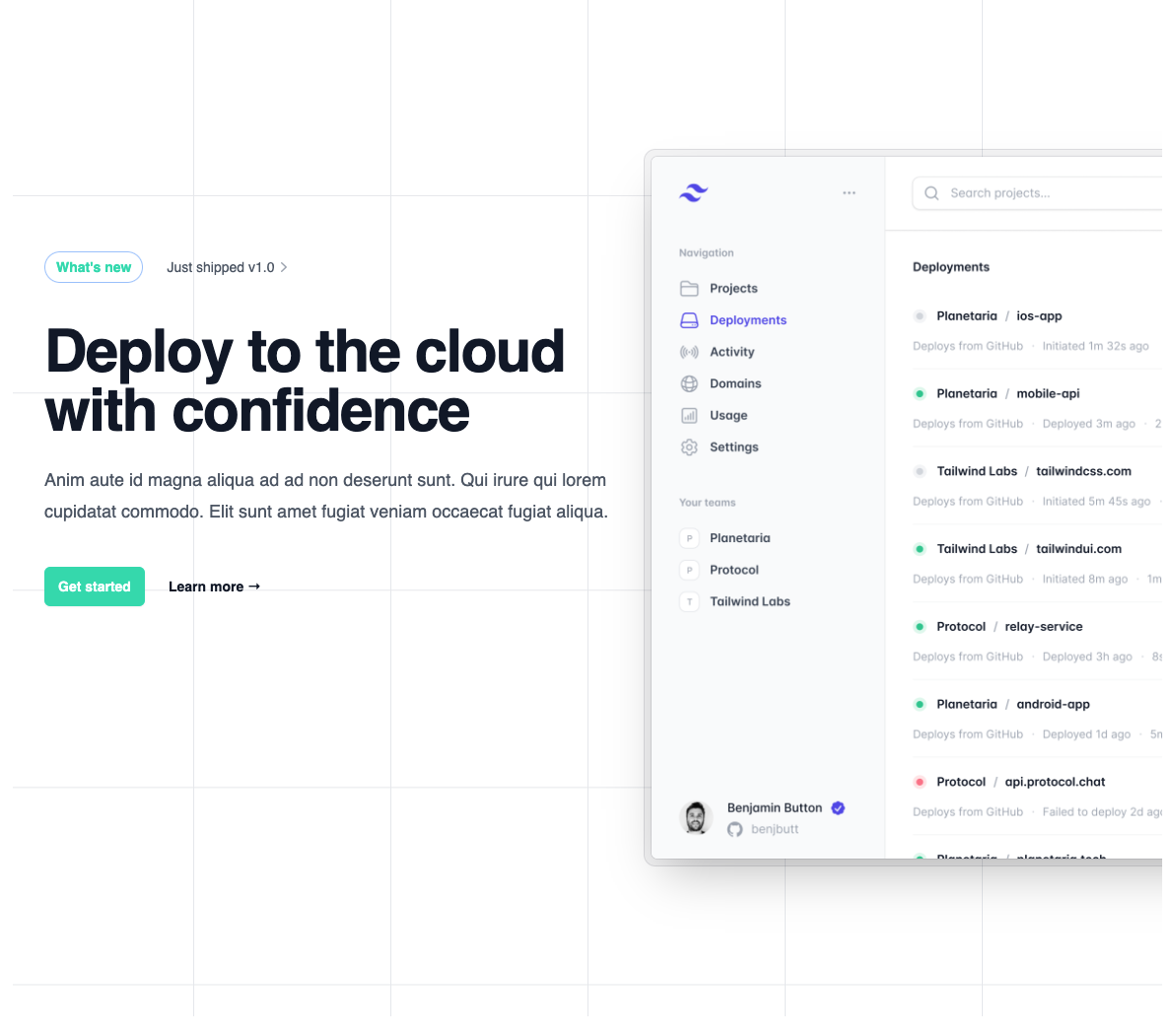HeroSections - SplitWithScreenshot