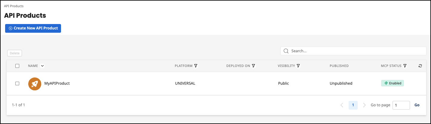 Administration Portal - APIs - API Products