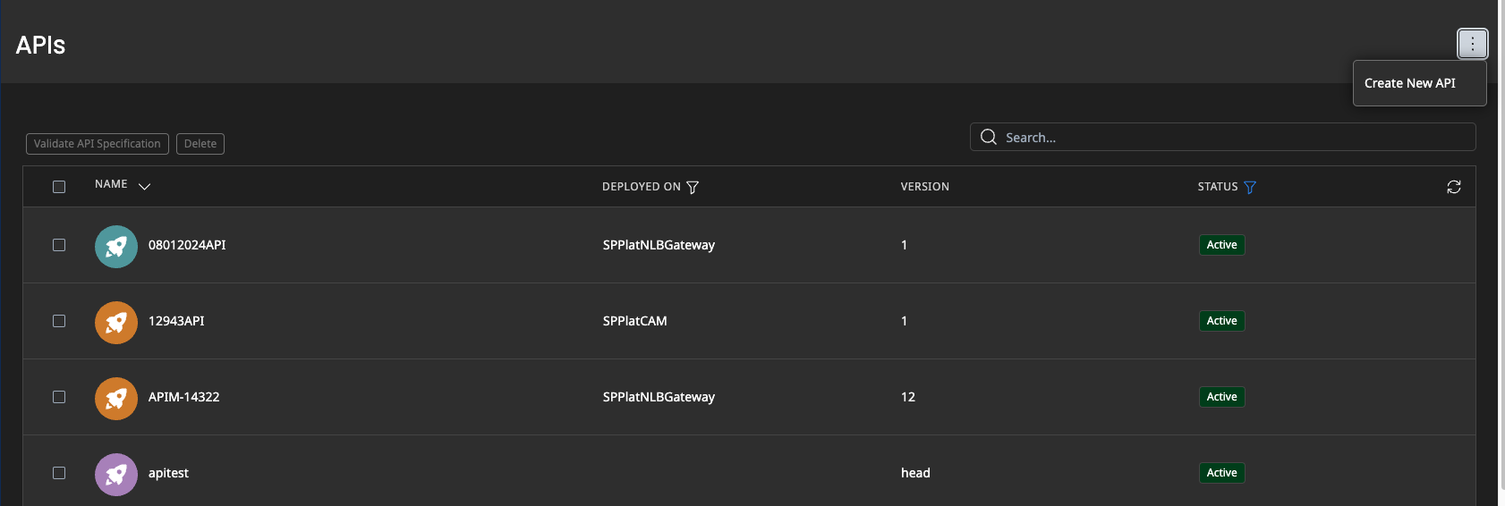 Administration Portal - Create New API
