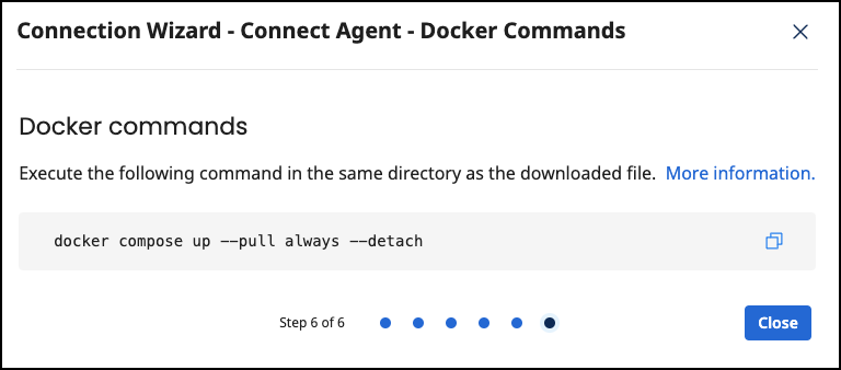 How to - Connection Wizard - Docker commands