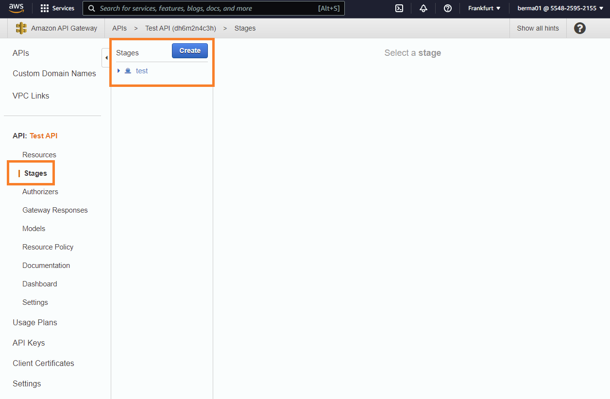 Amazon Web Services: Stages