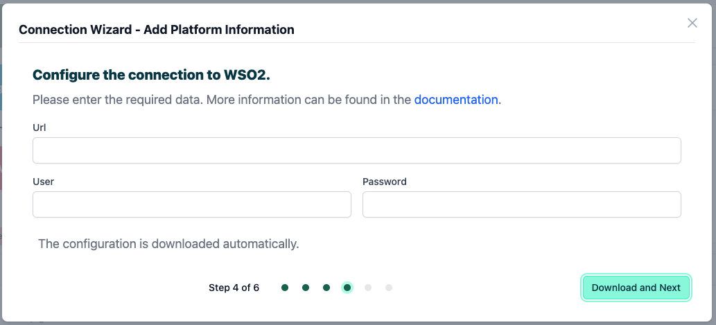 How to WSO2 - Connection Wizard - Add Platform info