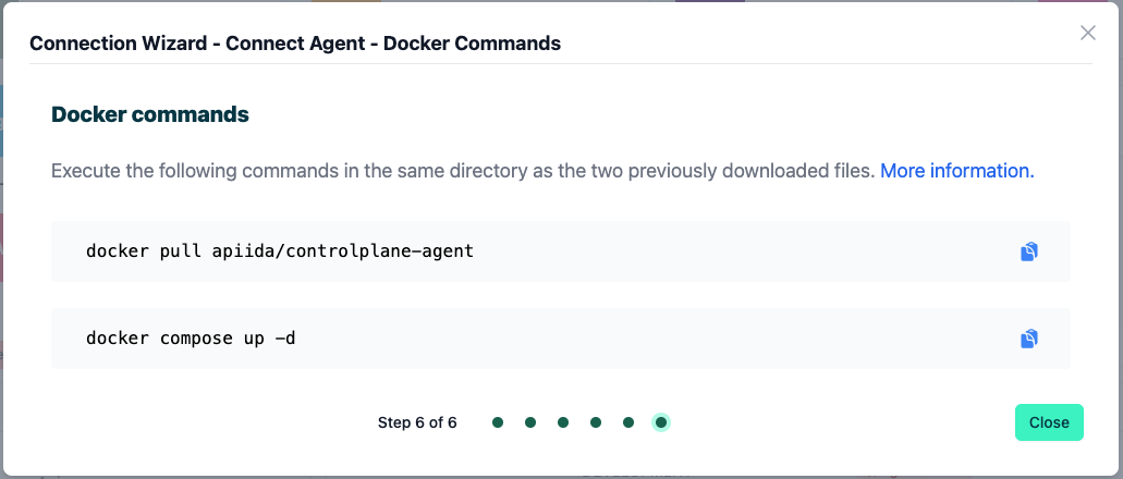 How to - Connection Wizard - Docker commands