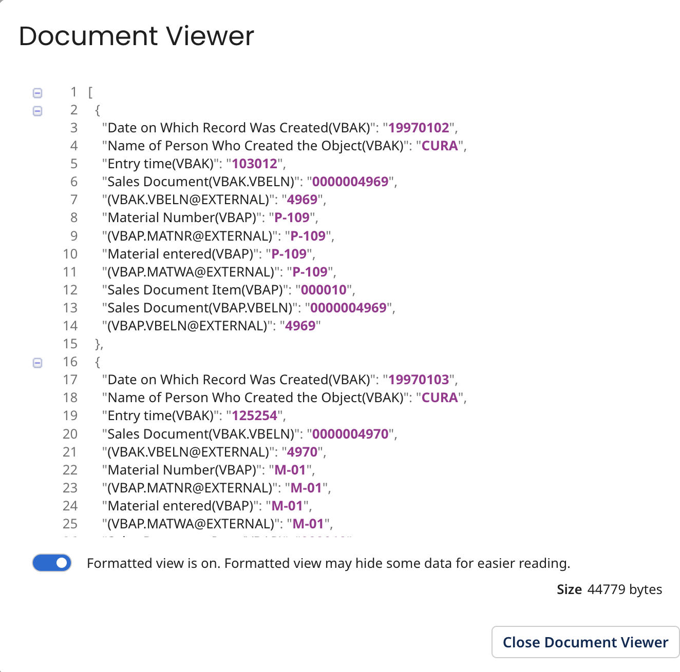 Descriptive Headers Payload